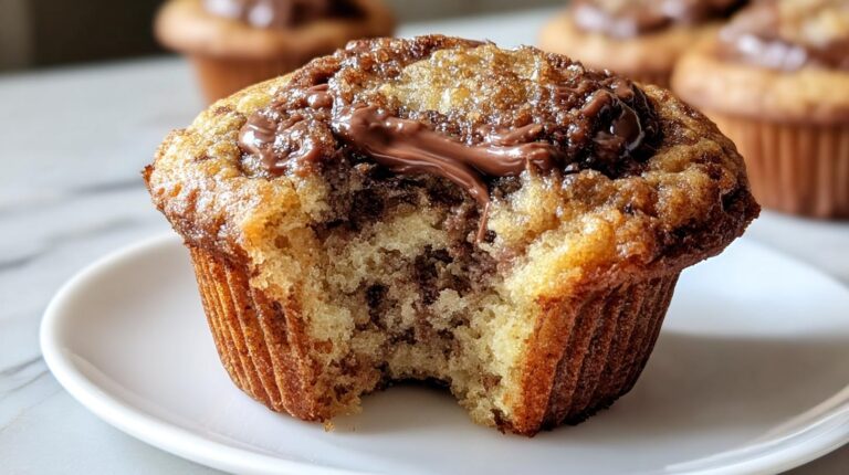 nutella banana muffins