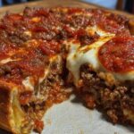 Deep dish pizza pie
