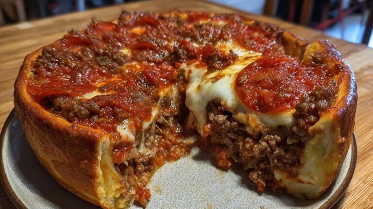 Deep dish pizza pie