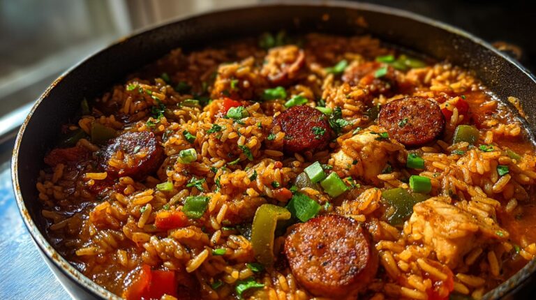 One-pan Cajun chicken sausage & rice