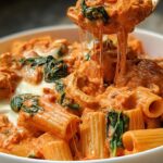 creamy tomato spinach chicken pasta