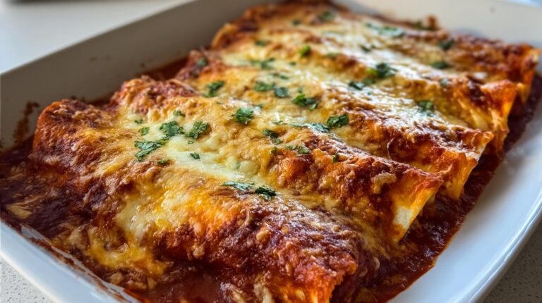 easy enchiladas red enchilada sauce oven baked enchiladas mexican casserole cheesy dinner recipe