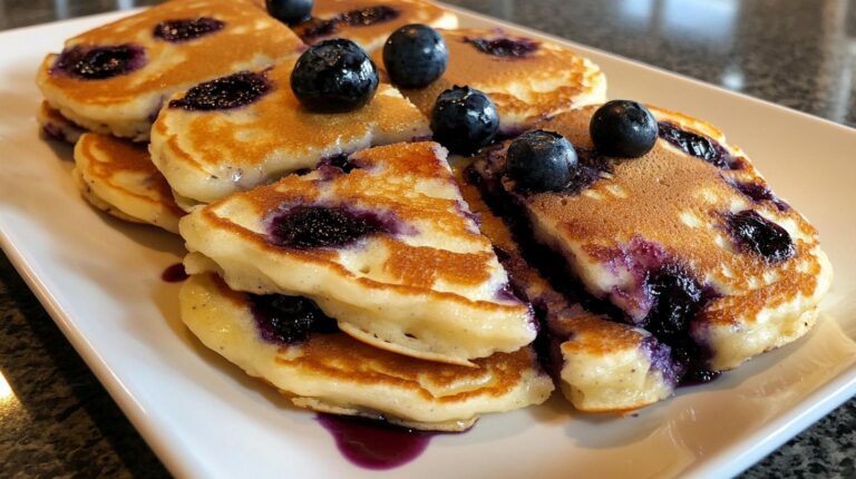 fluffy blueberry pancakes