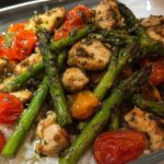 garlic herb chicken and asparagus