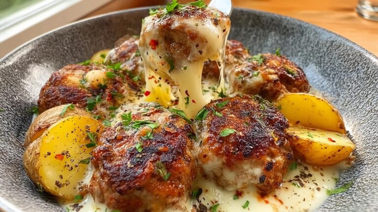 mozzarella stuffed meatballs