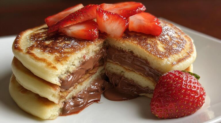 nutella stuffed pancakes