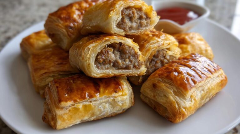 puff pastry sausage rolls