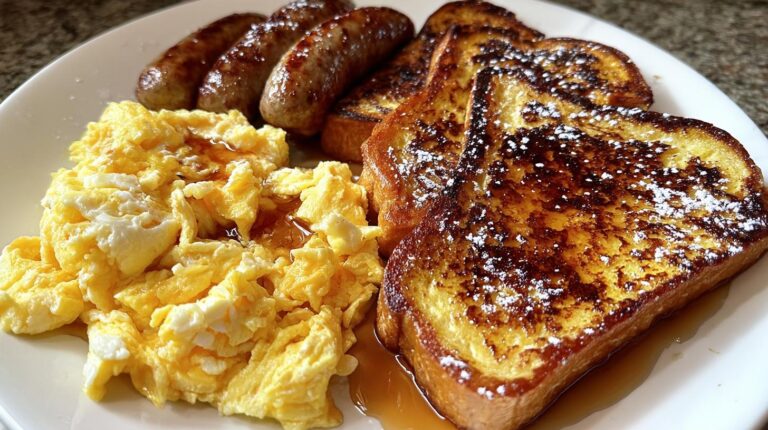 French toast breakfast plate