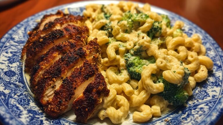 blackened chicken mac and cheese