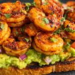 blackened shrimp avocado toast