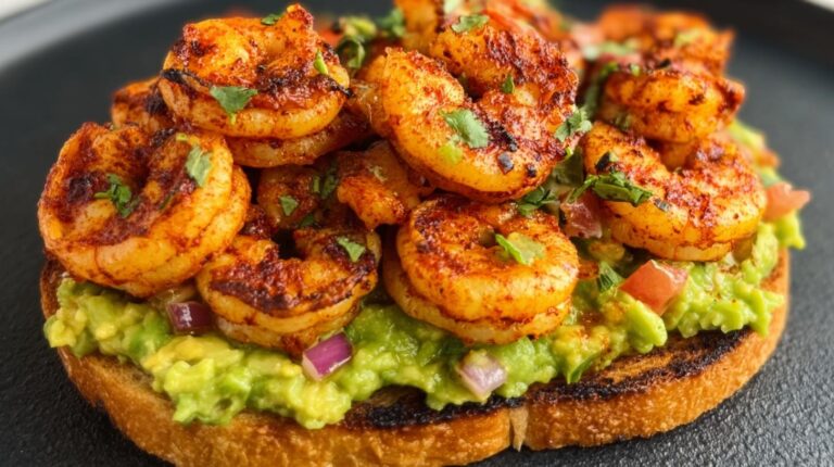 blackened shrimp avocado toast