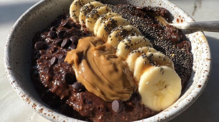 healthy high-fibre chocolate oatmeal