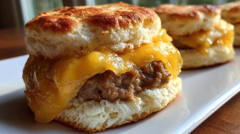 mini sausage biscuit breakfast sandwiches