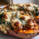 protein loaded sweet potato boats