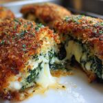 spinach and cheese stuffed fish